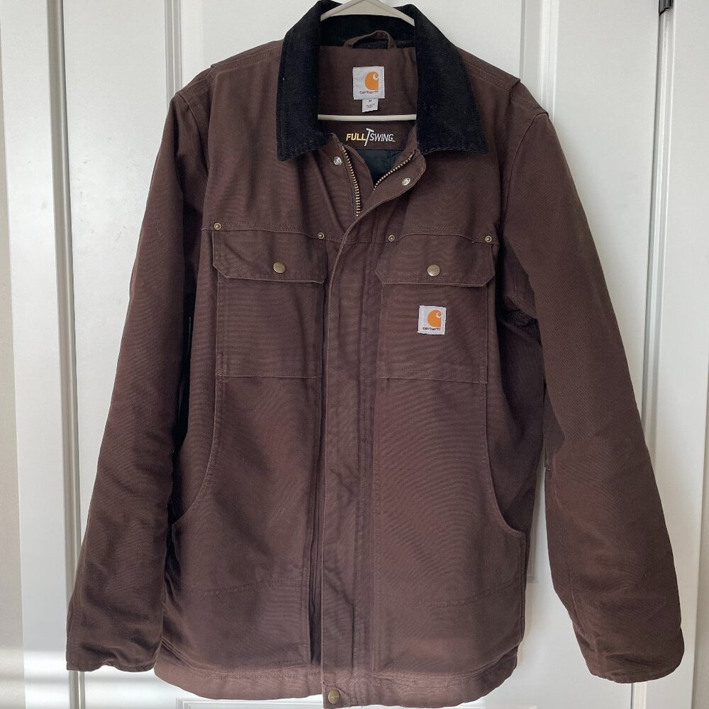 CARHARRT Medium Men's Loose Fit Firm Duck Insulated Traditional Coat